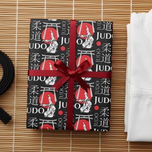 Papel De Regalo Judo Kanji, Judoka, patrón de puertas Torii