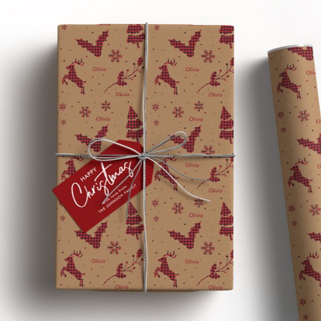 Papel De Regalo Juegan a los Navidades de Rústico Brown (Subido por el creador)
