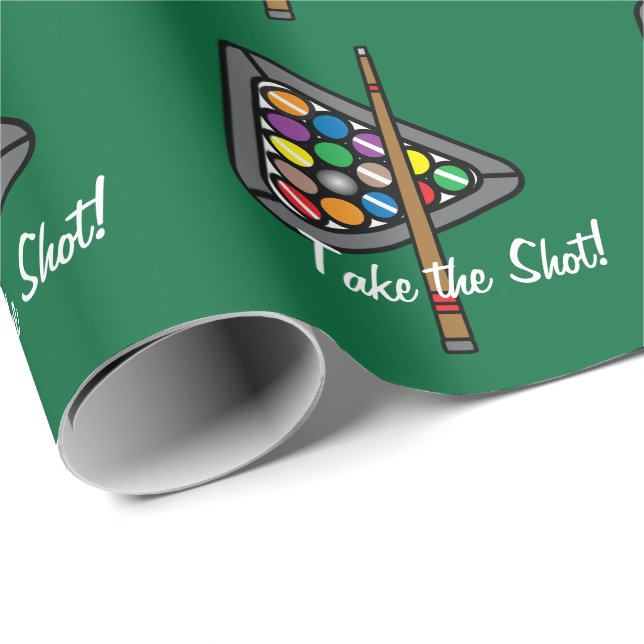 Papel De Regalo Juego Billiard / Pool (Esquina del rollo)