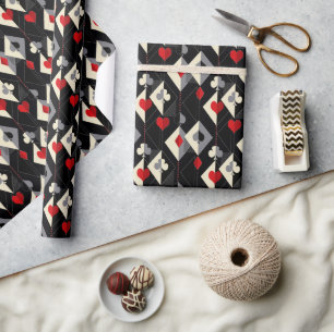 Papel De Regalo Juego de cartas en el póker.