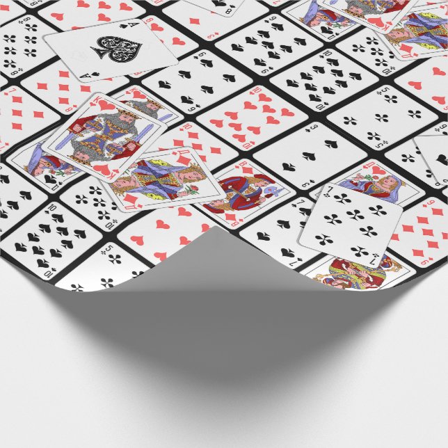 Papel De Regalo Juego de cartas Poker Euchre Regalo (Esquina)