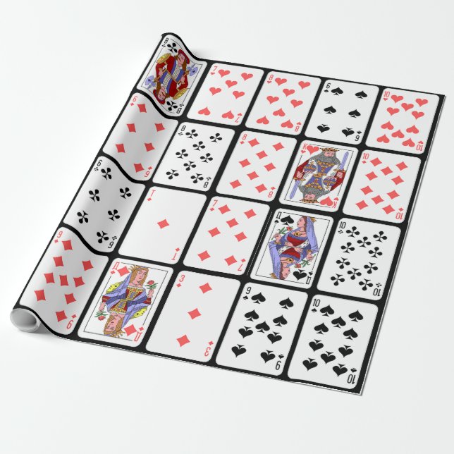 Papel De Regalo Juego de cartas Poker Euchre Regalo (Desenrollado)
