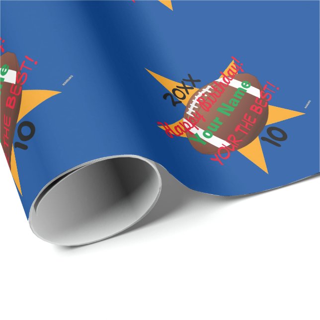 Papel De Regalo Juego de regalos de cumpleaños personalizado sobre (Esquina del rollo)