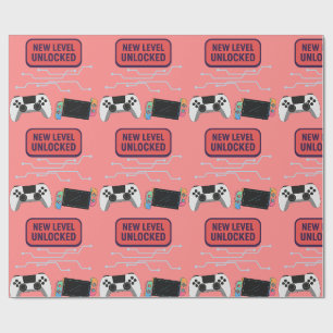 Papel De Regalo Juego de Video Rojo