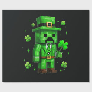 Papel De Regalo Juego divertido del día de San Patricio del duende