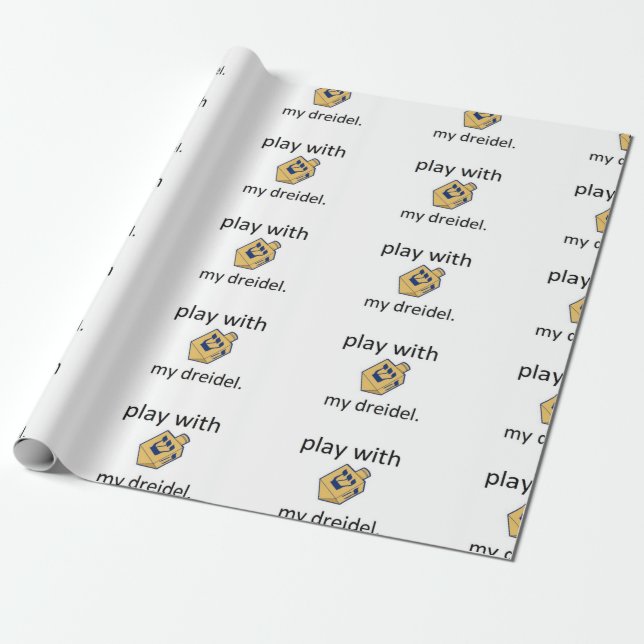 Papel De Regalo Juego divertido del dreidel del chanukah de Jánuca (Desenrollado)