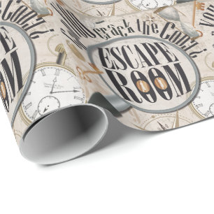 Papel De Regalo Juego Escape Room Scavenger Hundimiento Cumpleaños