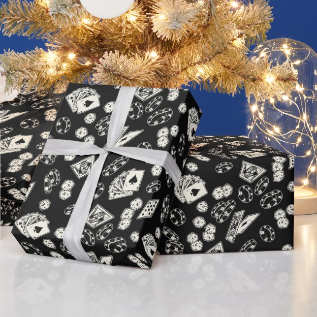 Papel De Regalo Juegos de póquer Tarjetas Flush Straight (Vacaciones)