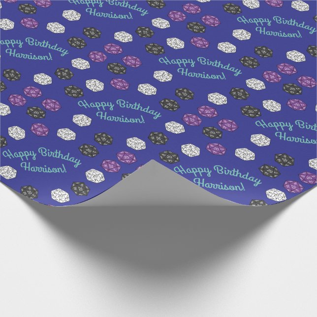 Papel De Regalo Juegos DND de 20 lados Fiesta de cumpleaños para n (Esquina)