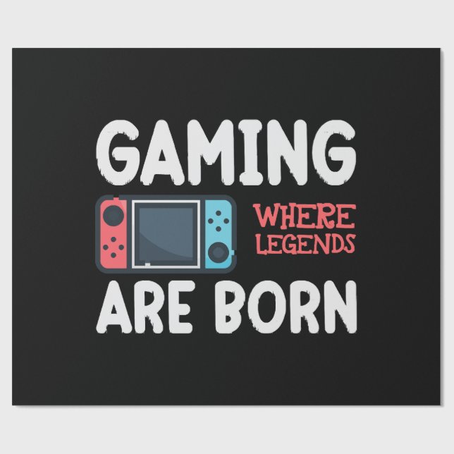 Papel De Regalo juegos donde nacen las leyendas (Superficie plana)