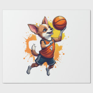 Papel De Regalo Jugador  Baloncesto  Chihuahua  Deporte  Dunk  Cop