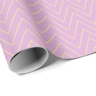 Papel De Regalo Jugador Chevron con regalo de dos tonos - rosa y o