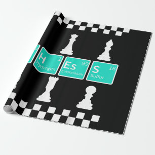 Papel De Regalo Jugador de ajedrez Lover Mesa periódica Divertido