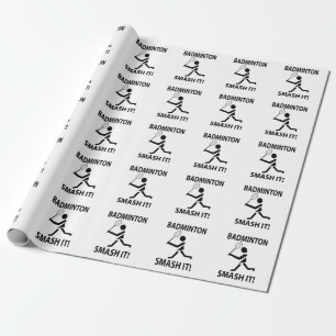 Papel De Regalo Jugador de bádminton Smash It Deportes Bádminton