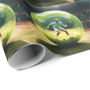 Papel De Regalo Jugador De Baile De Tenis A La Corte,