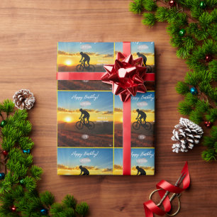Papel De Regalo Jugador de bicicleta Cumpleaños Regalo cualquier c