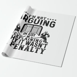 Papel De Regalo Jugador de Hockey Discutiendo Regalo Divertido Hoc
