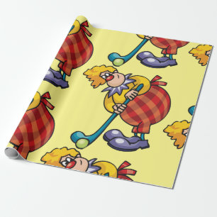 Papel De Regalo Jugador de Hockey Payaso Cómico