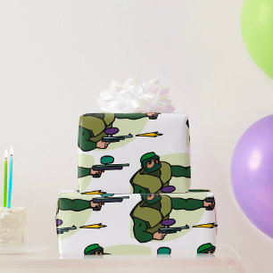 Papel De Regalo Jugador de Paintball