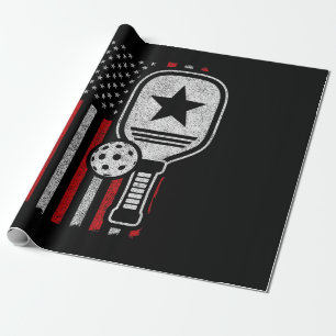 Papel De Regalo Jugador de Pickleball - Pickleball Bandera America