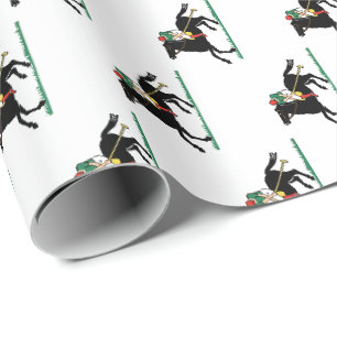 Papel De Regalo Jugador de Polo Antiguo en Poni