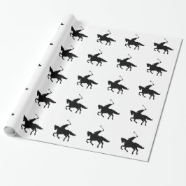 Papel De Regalo Jugador de polo y caballo