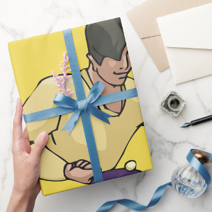Papel de Regalo Jugador de Tenis de Mesa