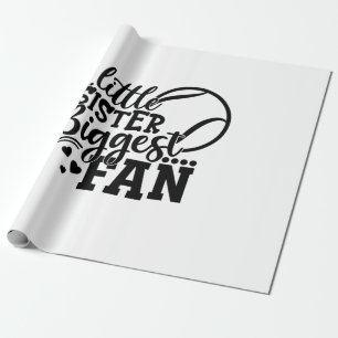 Papel De Regalo Jugador de tenis   Pequeña hermana mayor fanática 