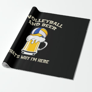 Papel De Regalo Jugador de voleibol   Voleibol Y Cerveza