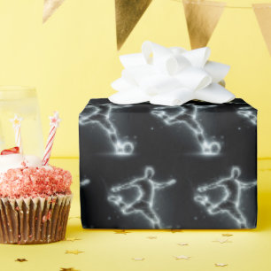 Papel De Regalo Jugador Neon Soccer En Negro