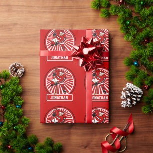 Papel De Regalo Jugador personalizado del hockey sobre hielo
