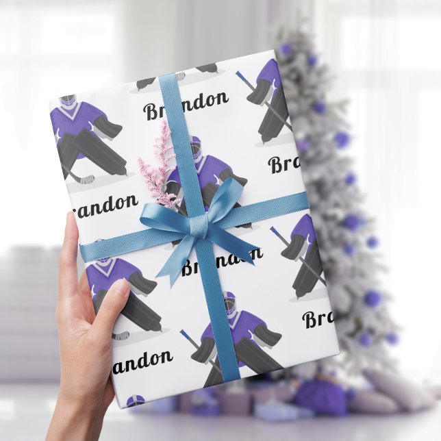 Papel De Regalo Jugador Purple de Hockey sobre Hielo y Deportes de (Subido por el creador)