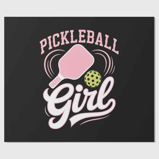 Papel De Regalo Jugadora de Pickleball Chica (Superficie plana)
