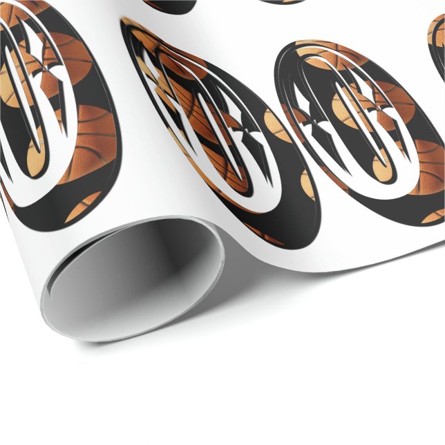 Papel De Regalo Jugadores de baloncesto de dimensiones número 00, (Esquina del rollo)