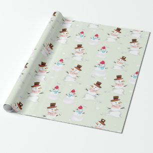 Papel De Regalo Jugadores de nieve en un día de invierno