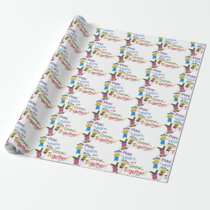 Papel De Regalo Jugar a aprender crecer