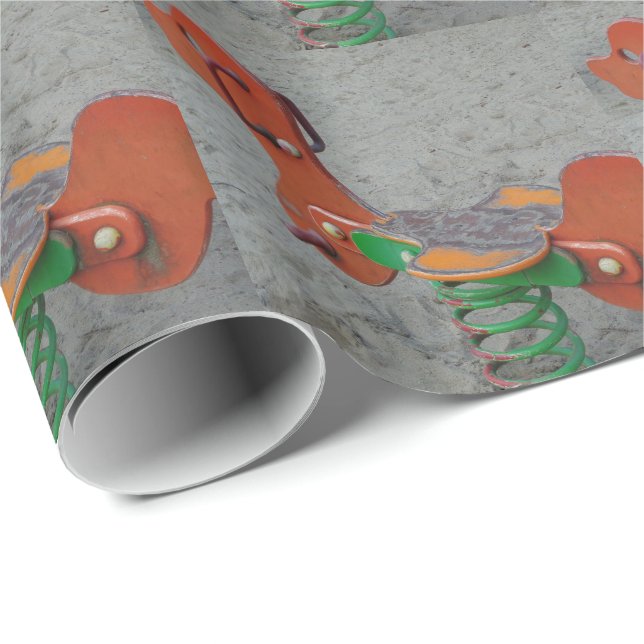 Papel De Regalo Juguete de perro Naranja de juegos infantil en are (Esquina del rollo)