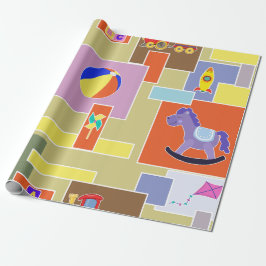 Papel De Regalo Juguetes de Colores