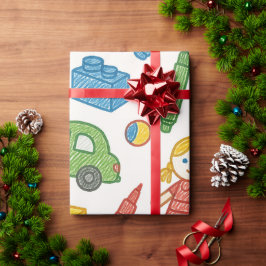 Papel De Regalo Juguetes juguetones sin inconvenientes Patrón de a