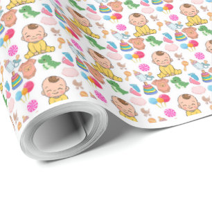 Papel De Regalo Juguetes para la guardería del bebé Patrón Fiesta 