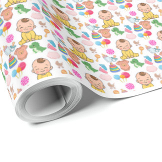 Papel De Regalo Juguetes para la guardería del bebé Patrón Fiesta 