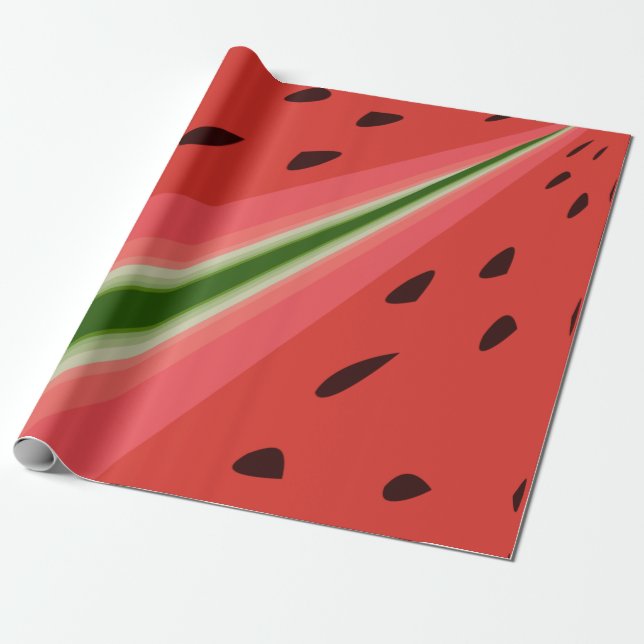 Papel De Regalo Juicy Delicioso Ripe Watermelon Con Diseño De Semi (Desenrollado)