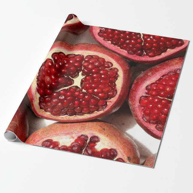 Papel De Regalo Juicy Pomegranate Fruit (Desenrollado)