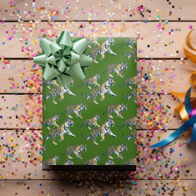 Papel De Regalo Jungla del patrón animal del tigre (Subido por el creador)