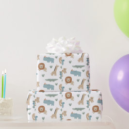 Papel De Regalo Jungle Safari Baby Shower