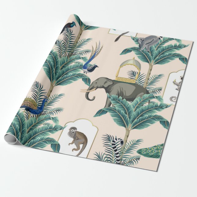 Papel De Regalo Jungle Themed  (Desenrollado)