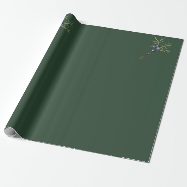 Papel De Regalo Juniper Green Boda (Desenrollado)