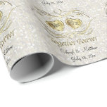 Papel De Regalo Junto para siempre confeti blanco de la boda del |<br><div class="desc">Junto para siempre - impresión blanca hermosa del confeti de la boda. Personalizable del 100%. Aliste para completar las cajas o para hacer clic en el botón del PERSONALIZAR para añadir, para mover, para suprimir o para cambiar el texto o gráficos uces de los. Hecho con vector de alta resolución...</div>