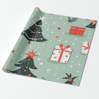 Papel De Regalo Kadopapier kerst blauw
