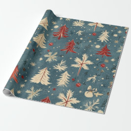 Papel De Regalo Kadopapier kerst blauw